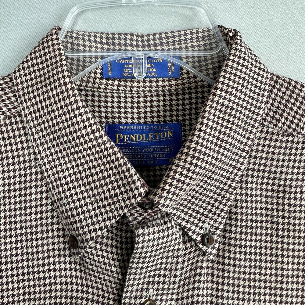 Pendleton Brown Checkered Casual Button Down Shirt - image 4
